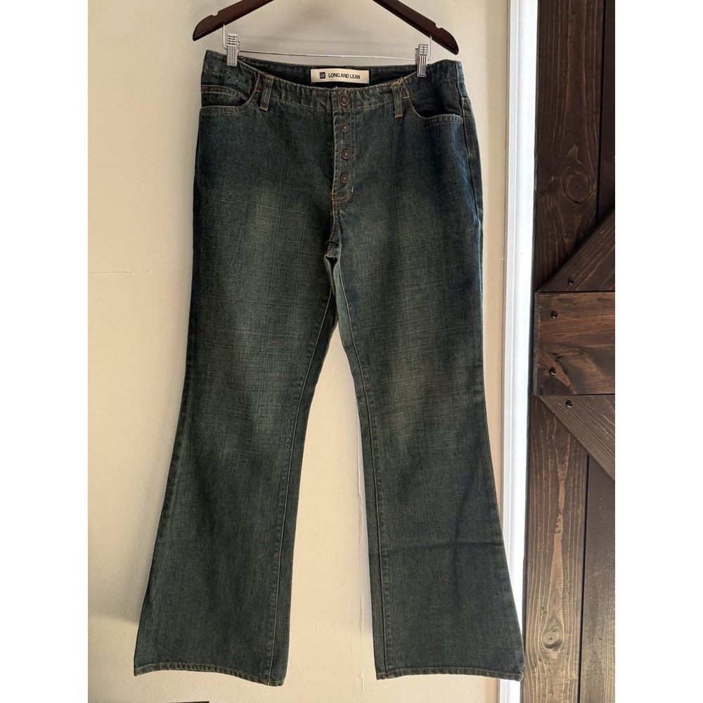 GAP Long and Lean Y2K VTG Stretch Jeans Low Rise Women's Sz 14 Bootcut